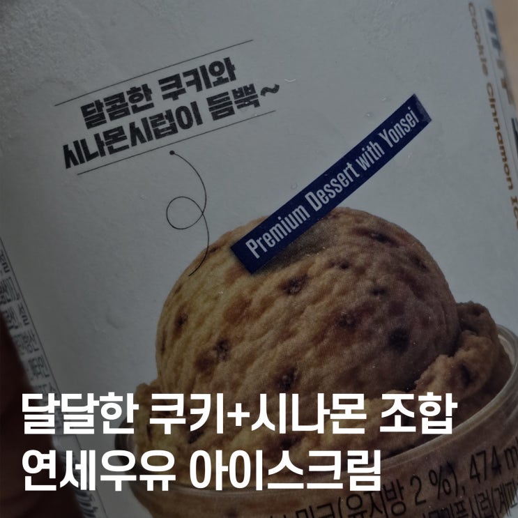  시나몬 덕후 취향 저격! 연세우유 쿠키 시나몬 아이스크림
