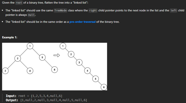  JAVA_LeetCode 114_Flatten Binary Tree to Linked List