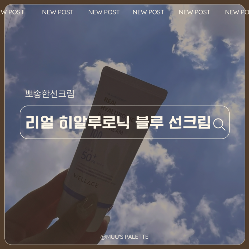 쪽쪽한 선크림 뽀송한 선크림 추천 웰라쥬 블루선크림