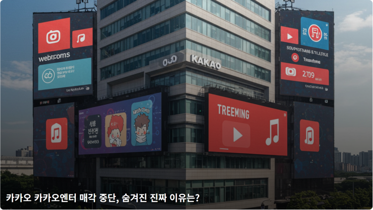  카카오 카카오엔터 매각 중단, 숨겨진 진짜 이유는?