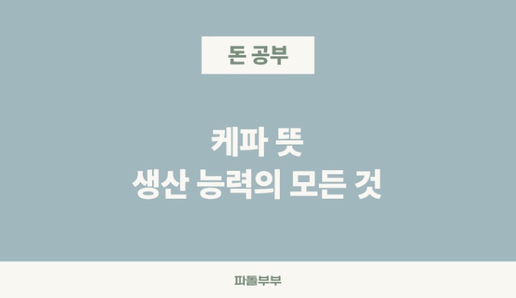  비즈니스 용어 케파(CAPA) 뜻 예시 사례 정리
