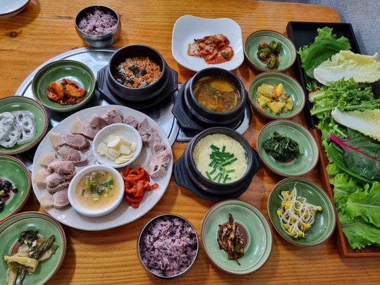  도마동 맛집 쌈밥대가 수육쌈밥 한상 가득 나오는 대전현지인맛집