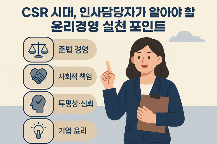  (HR) CSR 시대, 인사담당자가 알아야 할 윤리경영 실천 포인트