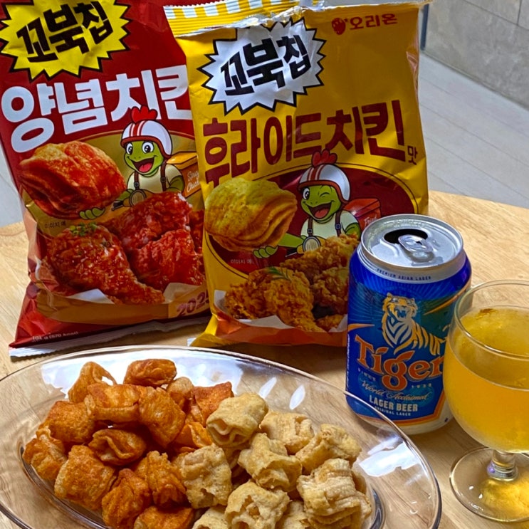  꼬북칩 한정판 후라이드치킨 양념치킨 맛비교 파는곳 신상과자 솔직후기 (롯데슈퍼 구매)