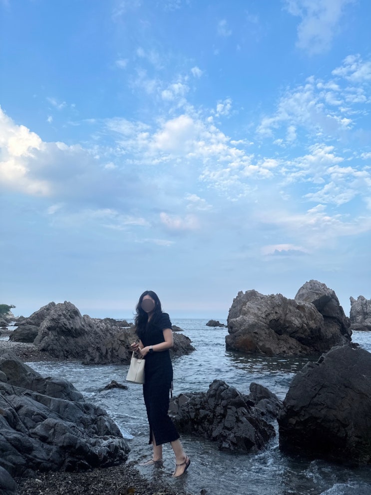  내돈내산 지그재그 여름브이넥반팔원피스 스모크원피스 여름원피스 블랙