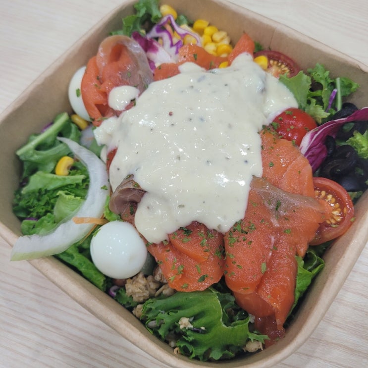  석촌역가성비맛집: [데일리반찬가게 석촌역점] 후기/ 연어샐러드 맛있어요!