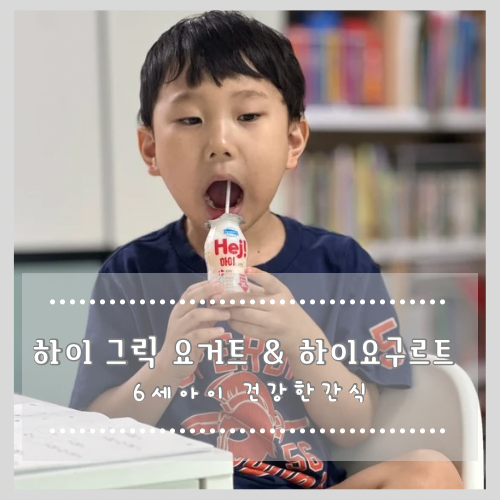  6세아이 건강한간식 하이 그릭 요거트 & 하이 요구르트
