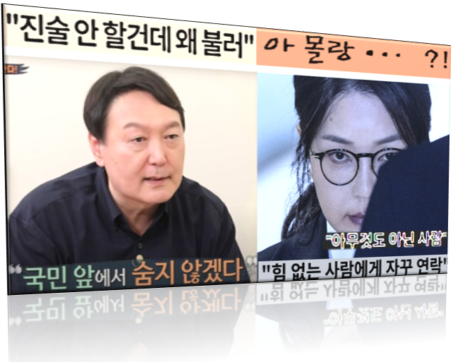 혼이 비정상, 부창부수(夫唱婦隨), 윤석열은 '재판&수사거부... 
