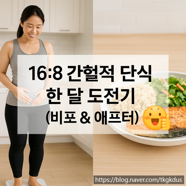   16:8 간헐적 단식 한 달 도전기 (비포 & 애프터)