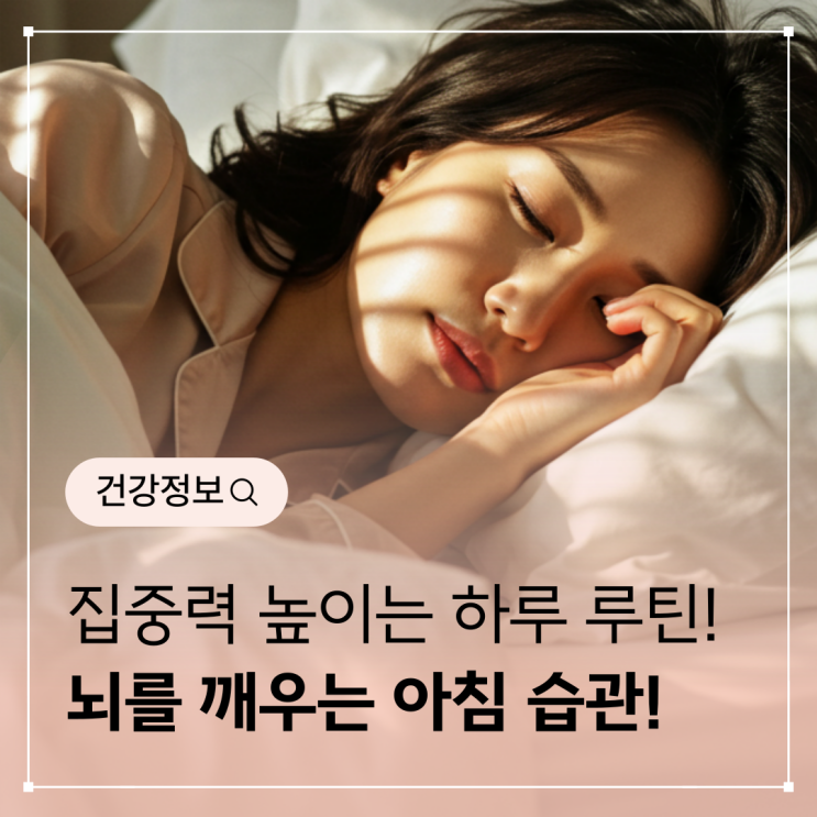  집중력 높이는 아침 루틴 – 뇌를 깨우는 습관