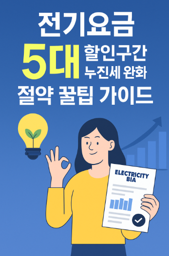  전기요금 5대 할인구간 누진세 완화 절약 꿀팀 가이드