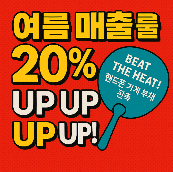  여름 불황 끝! 핸드폰 가게 부채 판촉으로 매출 20% 상승