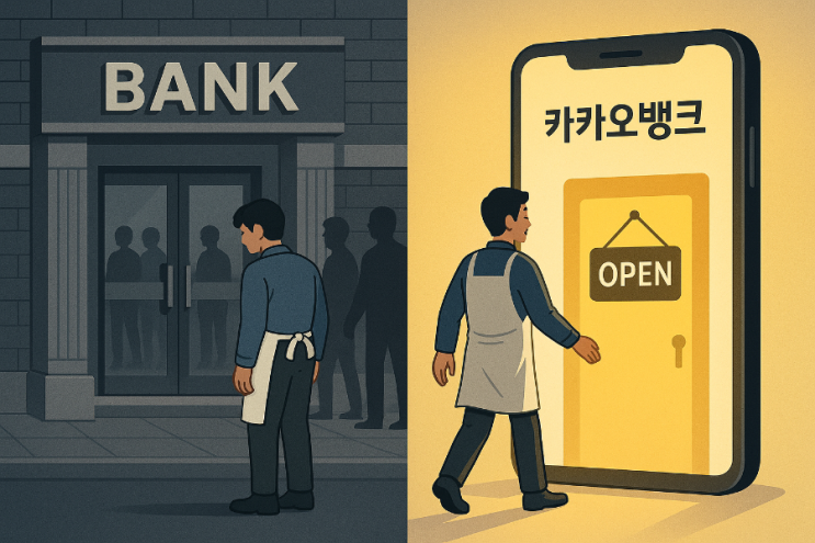  은행들은 대출 줄이는데, 왜 카카오뱅크만 늘었나