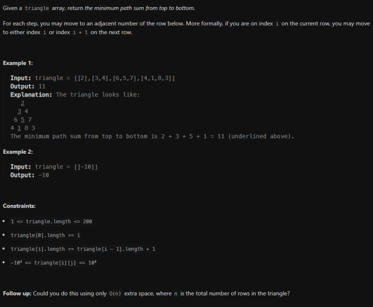  JAVA_LeetCode 120_Triangle