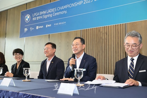  해남 화원면 파인비치 골프링크스에서 LPGA 대회 열린다...10월 개최 확정, 업무협약 체결