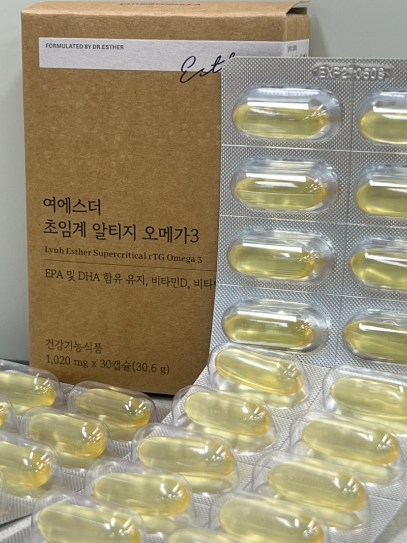 [국민영양 오메가3] 여에스더몰 초임계 알티지 오메가3로 똑똑한 혈행 관리 시작!