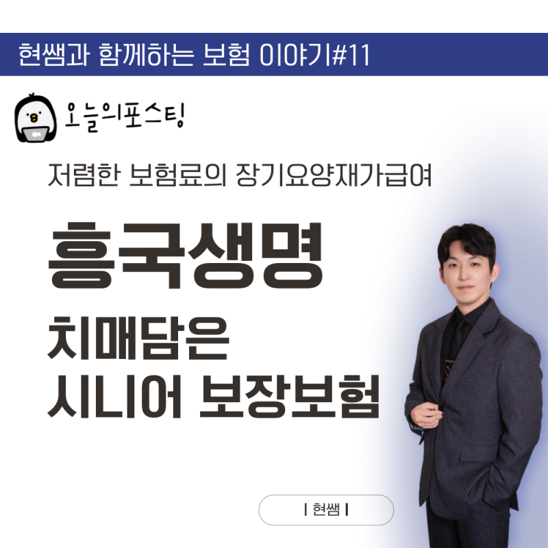 저렴한 보험료의 장기요양재가급여! 흥국생명 치매담은시니어보장보험