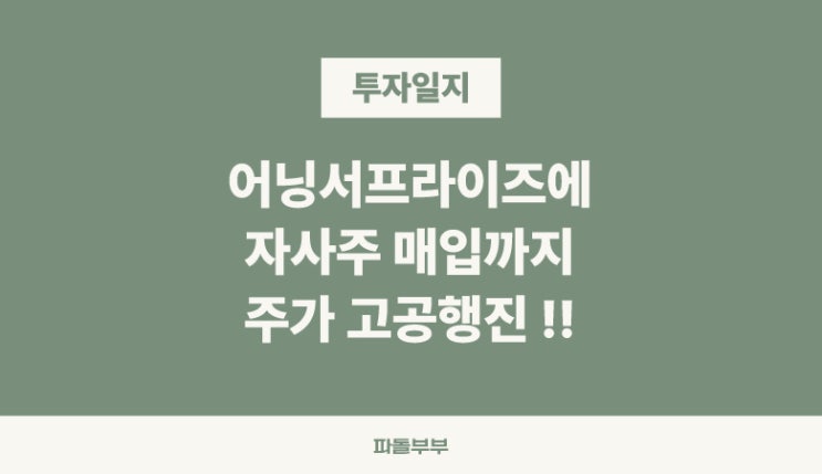  팔란티어 테크놀로지스 자사주 매입 뜻 의미 PLTR 주가 가격 영향