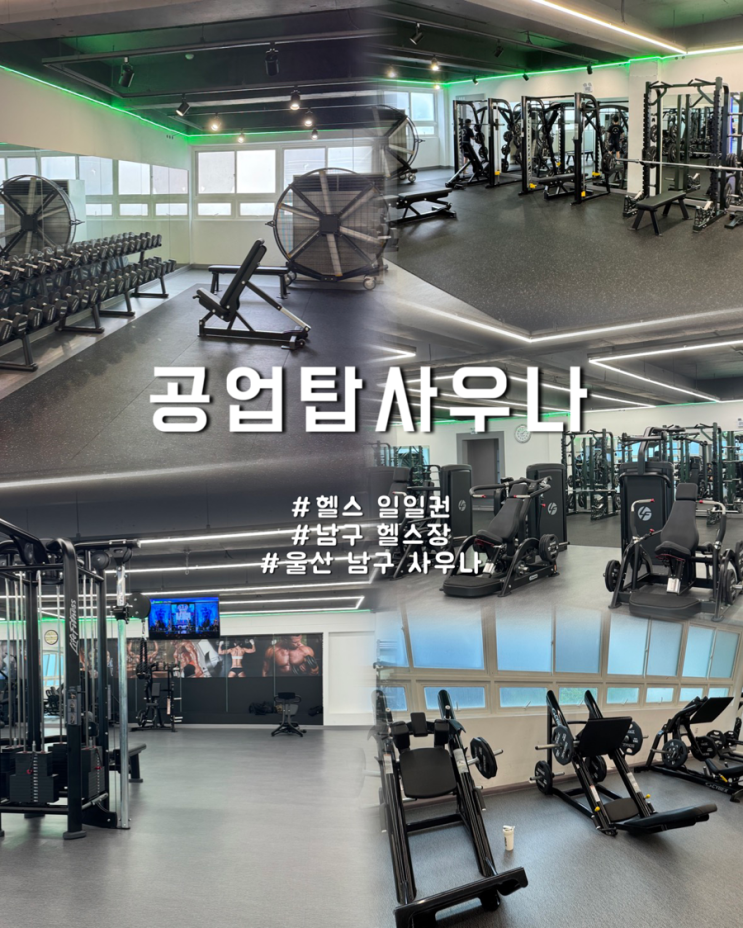  울산 남구 넓은 쾌적한 헬스장 일일권 추천 공업탑사우나