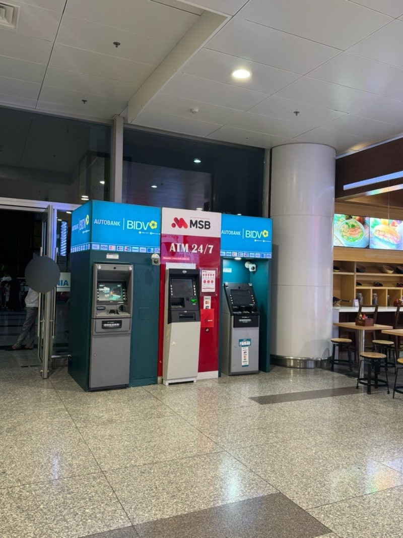 배트남 하노이 노이바이공항 ATM 수수료 무료 출금 후기