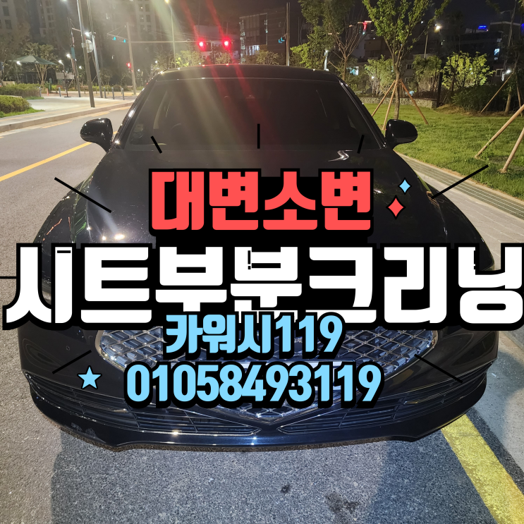  오산세교출장세차 G80 2열 보조석 대변소변 통시트세척작업