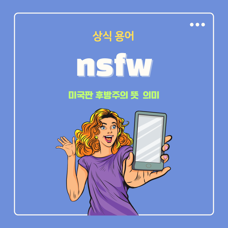  nsfw 뜻 의미 미국판 후방주의