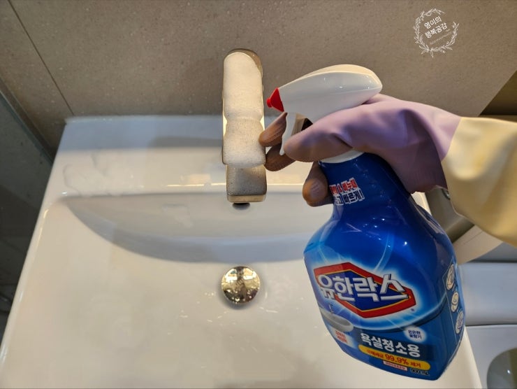 물때·곰팡이 5분 만에 싹! 욕실이 새집처럼- 유한락스 욕실청소용 세정제 실제 사용후기
