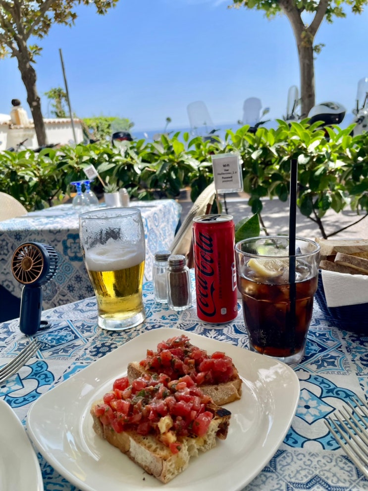  포지타노 맛집 | 바다뷰 보며 해물파스타, 그릴피쉬 | 메디테라네오 Mediterraneo | 이탈리아 여행