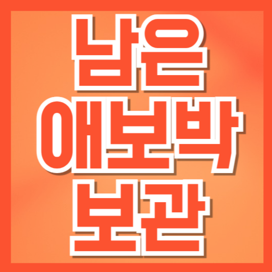  남은 애호박 이렇게만 보관하세요｜3개월 신선 유지 방법!