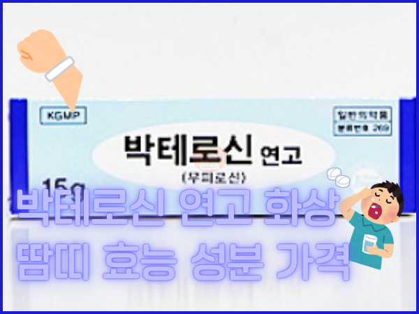 박테로신 연고 화상 땀띠 효능 성분 가격