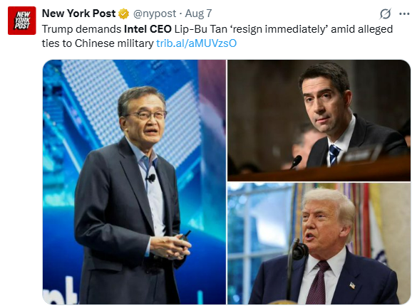 <b>트럼프</b>가 <b>인텔 CEO</b>를 교체하려는 이유 추정 (f. <b>인텔 ceo</b>... 
