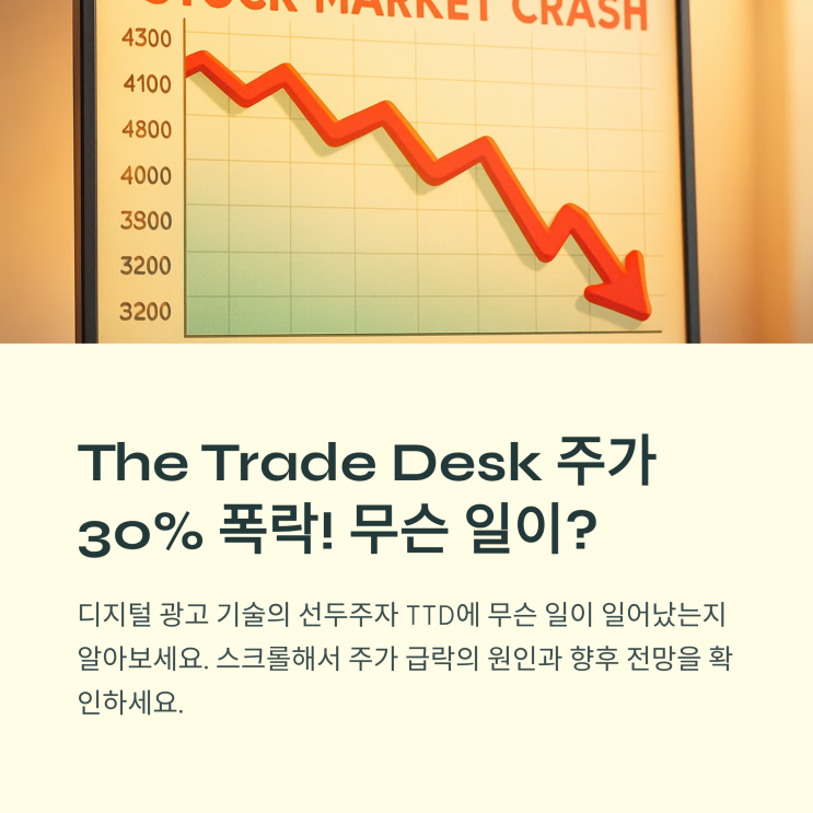  The Trade Desk 주가 급락…무슨 일이 있었나?