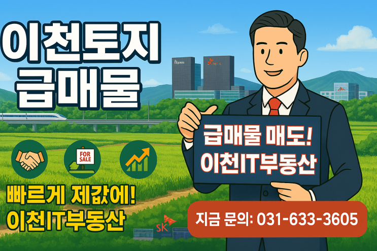  이천토지전문[이천IT부동산]이천토지 급매, 왜 지금일까? 이천IT부동산의 빠른 거래!