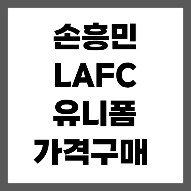 손흥민 LAFC 유니폼 가격 구매