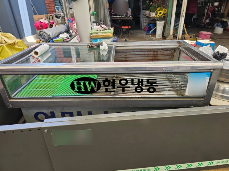  울산쇼케이스수리반찬쇼케이스 냉매누설로 직냉 배관 용접수리 냉매가스보충충전