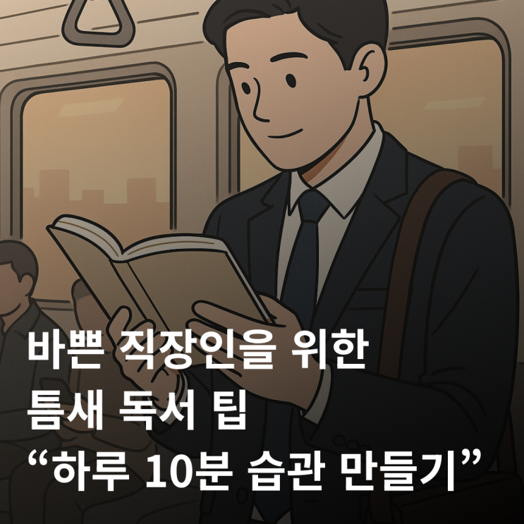  바쁜 직장인을 위한 틈새 독서 팁 : 하루 10분으로 시작하는 독서 습관