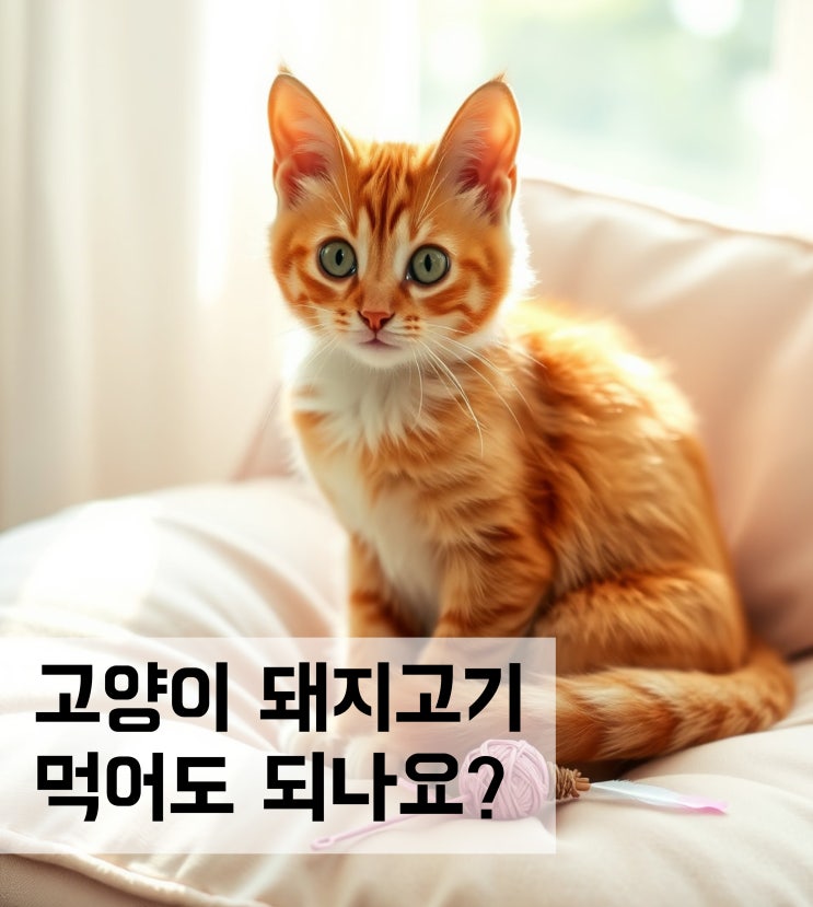  고양이 돼지고기 먹어도 되나요?
