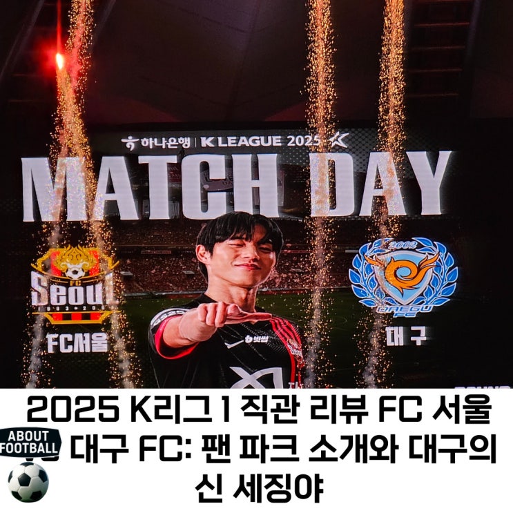 <b>FC</b> 서울 vs <b>대구 FC</b>: 팬 파크 소개와 <b>대구</b>의 신 <b>세징야</b>