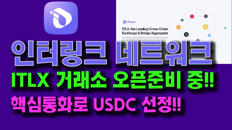  인터링크 네트워크 ITLX 거래소 오픈 준비중!! 핵심통화로 USDC 선정과 그 이유!!