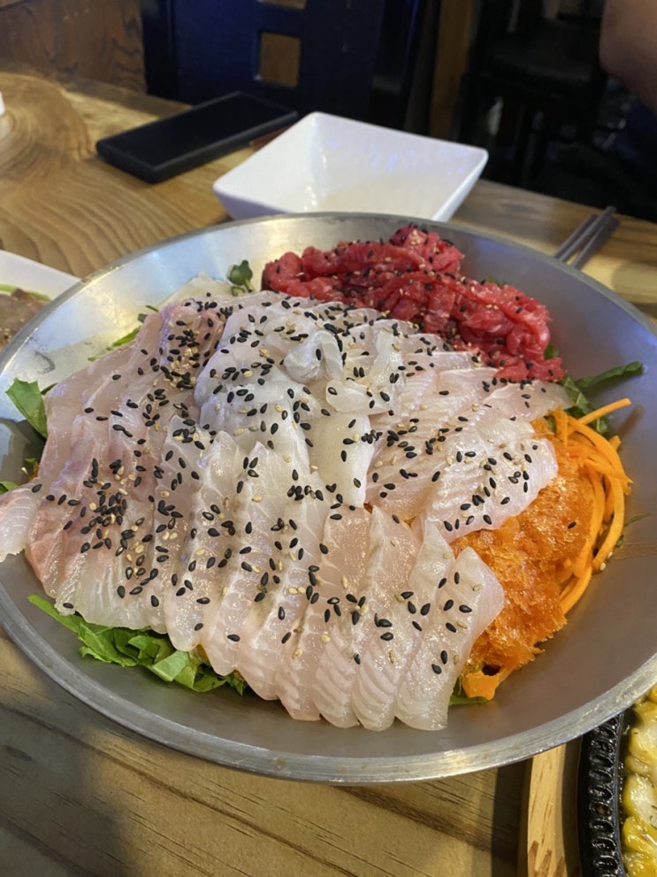  군산물회맛집 지곡동 오늘도물회아귀찜 더위 이겨내기 좋은 광어물회 군산산오징어 오징어물회 한우물회