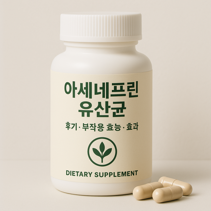  아세네프린 유산균 후기 총정리! 부작용·효능·효과 완전정리