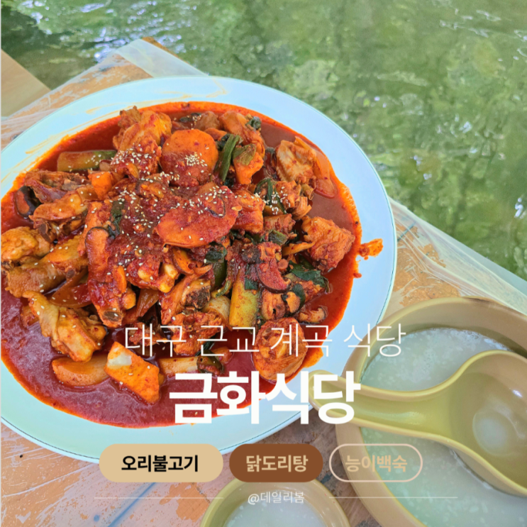  대구 근교 계곡 식당/닭도리탕이 예술인 금화계곡 "금화식당"