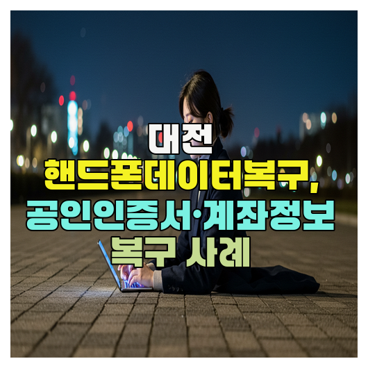  대전핸드폰데이터복구, 공인인증서·계좌정보 복구 사례