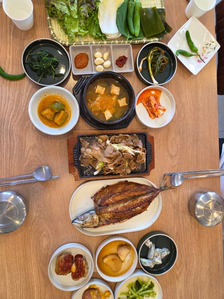  부산 명지 오션시티 백반 잘하는 집 백반천국, 쌈밥 생선구이 맛집