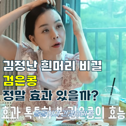 김정난의 흰머리 없애는 비결 검은콩, 효과 정말 있을까? 서리태와 비교