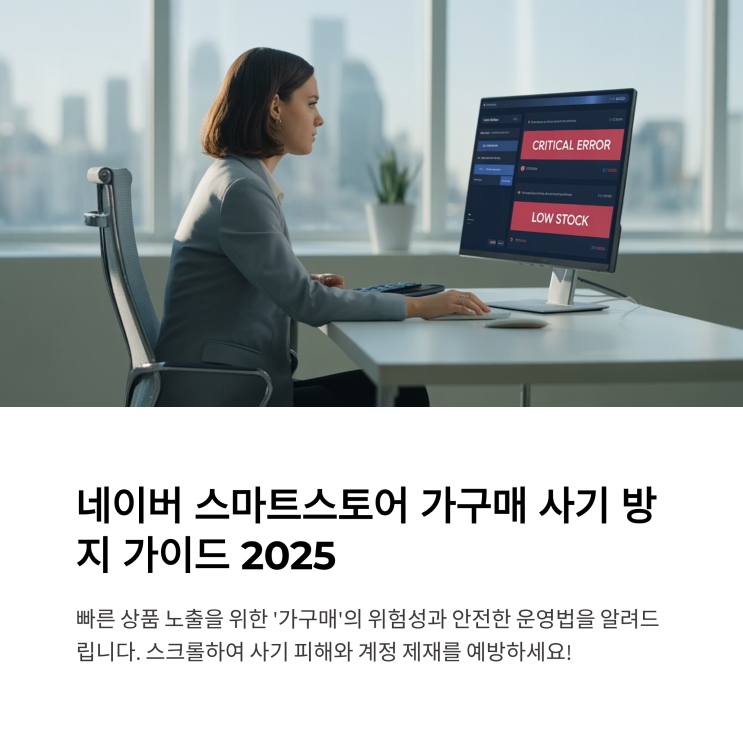  네이버 스마트스토어 가구매 사기 방지 및 어뷰징