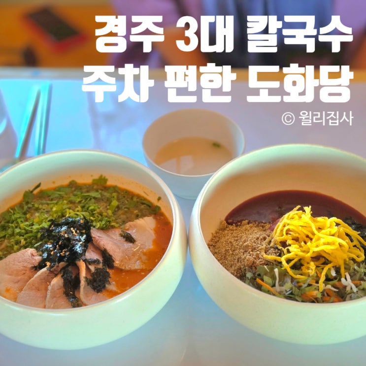  경주 3대 칼국수 도화당 주차 편한 단체 식사