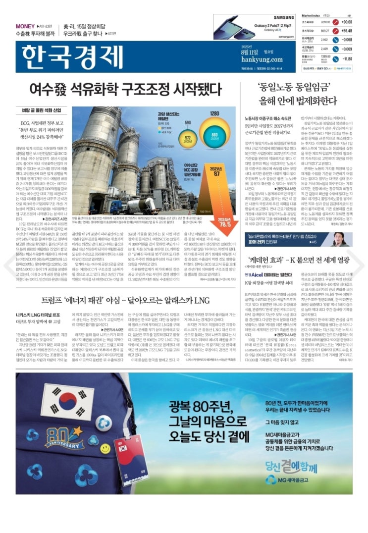 석화산단, 국방비, <b>알래스카</b>LNG, <b>미러정상회담</b>, 안두릴, 다이소