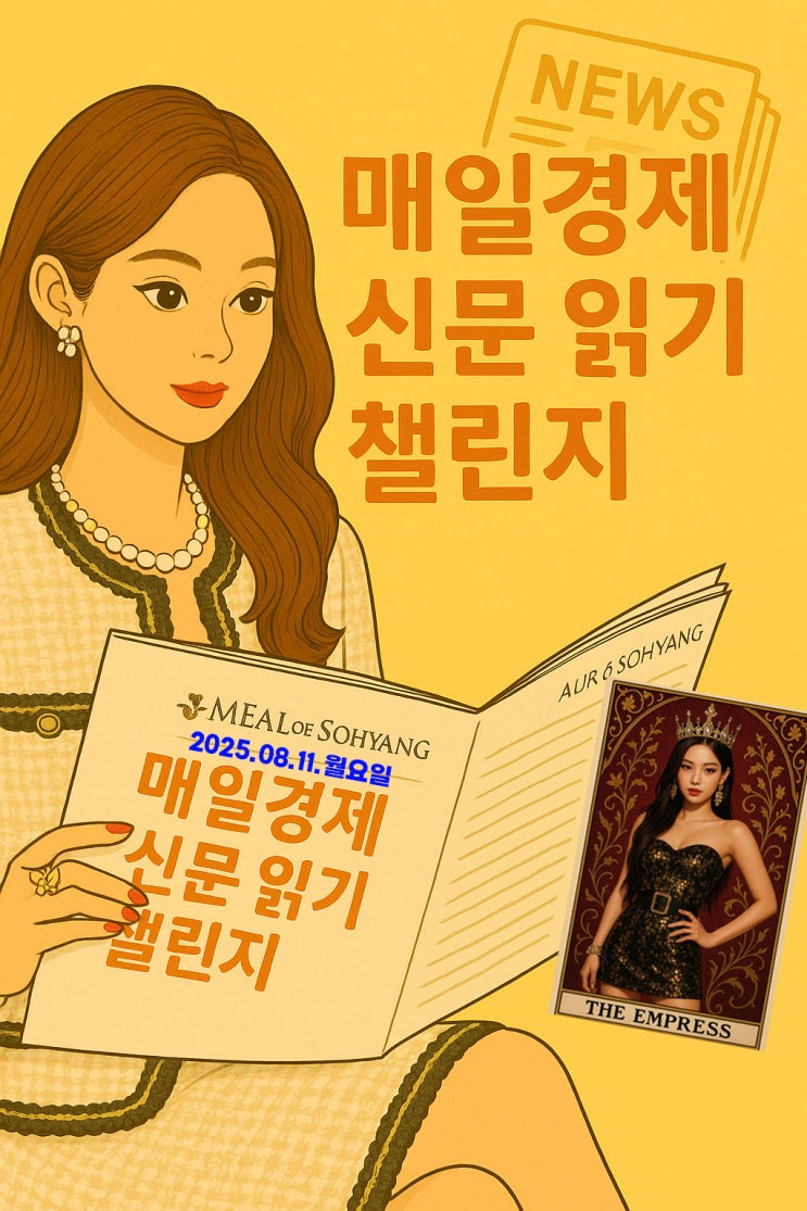 [경제] 매일경제신문읽기 챌린지 - 2025년 8월 11일 월요일