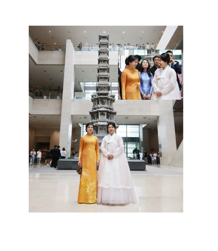 오늘의 사진 - <b>김혜경 여사</b>, <b>베트남</b> 서기장 배우자와 함께